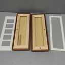 Lineshading 2 Pcs Photo Booth Frames 11.43.5in Walnut Wood Photo Strip Frame Photobooth Pictures with Textured Mat Vertical Horizontal for Wall Tabletop Wedding Graduation Home Decor(Wood Color), 11.43.5 Inchs