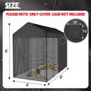 Outdoor Dog Kennel Cover, 8x4x6ft
Black, Waterproof, UV Resistant, 600D Oxford Fabric, Mesh Windows, Cover Only