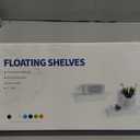 OAPRIRE Acrylic Floating Shelves Set of 2 - Damage Free Expand Wall Space - 9 Inch Adhesive Shelf for Bedroom, Bathroom, Kitchen, Shelves for Wall Decor with Cable Clips (Frosted)