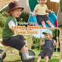 Toddler Baby Boys' Cargo Shorts | Knee Length, Drawstring, Pull On, Uniform Shorts, Sweat Shorts with Pockets, Back to School, Play, Casual, for Boys 18M-5T