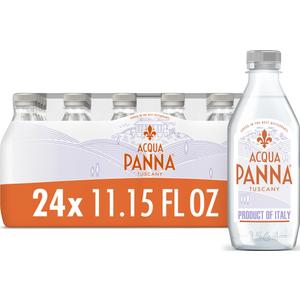 Acqua Panna Natural Spring Water, 11.15 FL OZ Plastic Water Bottles (24 Count) Exp. 02/2027