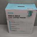 Single Serve Coffee Maker with Built-in Detachable Milk Frother, Iced and Hot Coffee Machine for K Cup & Grounds, 40oz Removable Water Reservoir, 6 Cup Sizes, Fits 7.3" Travel Mug, Teal