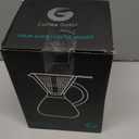 Yama Glass Yama Coffee Glass 20oz Pour Over Drip Pot With Reusable Stainless Steel Filter Cone, Glass Handle, Hand Blown in Taiwan