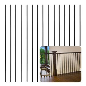 Sidasu 15-Pack Iron Balusters - 1/2" Square Hollow Metal Stair Spindles for Staircase, Decorative Metal Balusters for Staircase Indoor/Outdoor Use