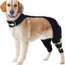 Dog Sleeve to Prevent Licking, Dog Recovery Sleeve, Wear-Resistant Dog Hind Leg Brace, Dog Leg Sleeve Protects Wound, Prevents Skin Damage, Dog Cone Alternative, with Reflective Material- L