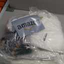 45 Pcs Christmas Fake Snow Sets Includes 8 x 3 Feet Snow Blanket, Artificial Snowflakes, Cotton, Mini Green Trees and LED Lights, Christmas Decoration for Winter Village