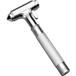 Premium Car Glass Breaker with Seat Belt Cutter - Automotive Safety Hammer - Emergecy Escape Tool, Car Autoaccessory Metal Window Hammer(Silver 2 Pack)