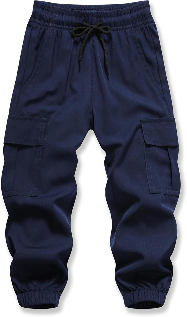Baby Boys Cargo Joggers Pants Toddler Quick Dry Lightweight Hiking Pants Kids Pull On Sweatpants (3T, Blue)