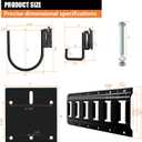 Trailer E-Track Tie-Down Rail System Kit Black, Including 2FT E Track Rail, Etrack Plate, Etrack Hook Accessories for Enclosed Trailer Truck Bed