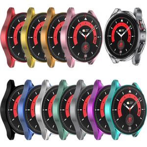 Yrzper 11Pack Compatible with Samsung Galaxy Watch 5 Pro Case 2022, Soft TPU Plated All Around Scratch-Proof Screen Protector Case Cover For Galaxy Watch 5 Pro 45mm /46mm (11Pack)
