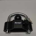 RETRUE Universal Coupler Lock Trailer Locks Ball Hitch Trailer Hitch Lock Adjustable Security Heavy-Duty Steel Fits 1-7/8 Inch, 2 Inch, 2-5/16 Inch Couplers Black & Silver