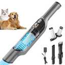 Zefiro Compact Powerful Cordless Handheld Vacuum, Rechargeable Portable Car Vacuum for Car & Pet Hair, Brushless Motor 25000PA High Suction, XL Dust Cup, 2 Brushes & Filters, Long Runtime with Charger