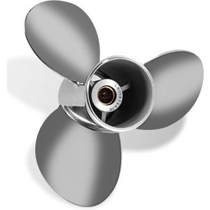 YOUNG PROPS OEM Upgrade Stainless Steel Outboard Boat Propeller for Yamaha Engines 20-30 HP 10 Tooth RH