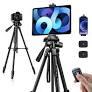 JOILCAN Phone Tripod Stand, 68" Tripod for iPad iPhone Tablet with Remote Universal Holder Carry Bag, Travel Aluminum Tripod for Video Recording Photos Vlogging Compatible with iPad Pro iPhone Camera