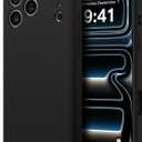 AOTESIER Compatible with iPhone 17 Pro Max Case, Silicone | Flat Back Camera Protection | Integrated Camera Control Button | Wear-Resistant | Anti-Scratch Microfiber Lining Phone Case, Black