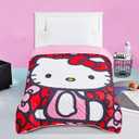 Hello Kitty Bedding Set - Bundle with Hello Kitty Bedspread for Twin Bed Plus Pusheen Decals, More | Hello Kitty Bedroom Decor for Girls