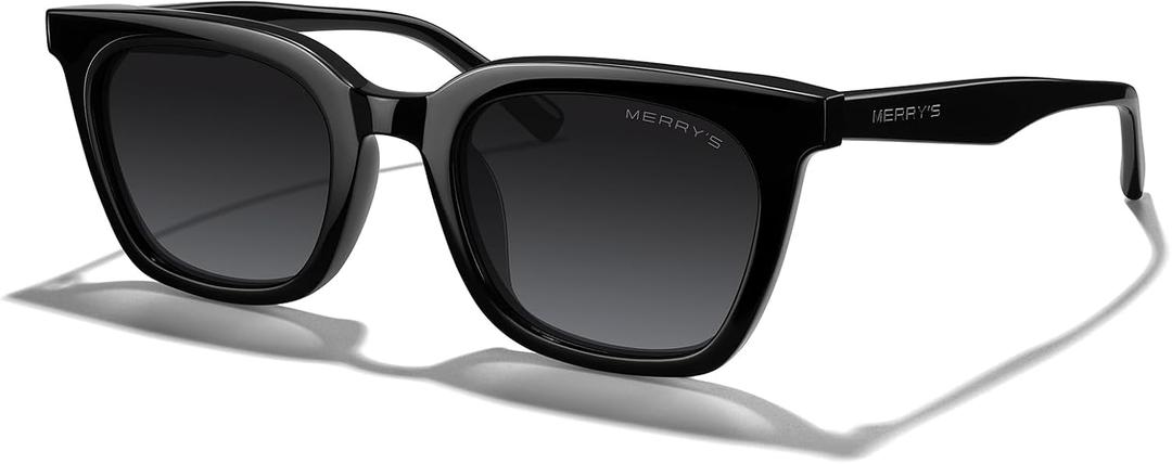 MERRY'S Modern Men Women Acetate Square Polarized UV400 Sunglasses S6193