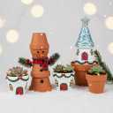 White 4 Inch, Terracotta Clay Pots with Drainage Holes, Pack of 20, for Succulents and Plants, DIY Crafts