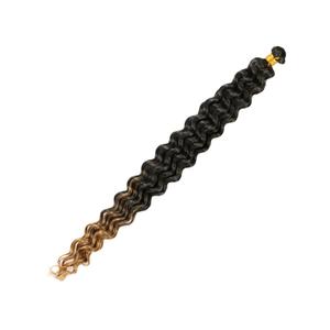 Deep Water Wave Crochet Hair Ocean Wave Bulk Hair Natural Wavy Curly Synthetic Braiding Hair Extension 2 FT