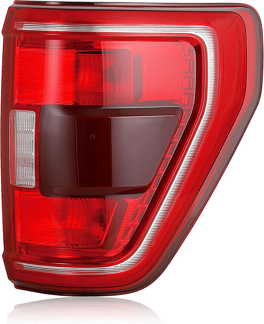 Halogen Tail Lights W/Blind Spot(Module NOT Included) Compatible With 2021-2023 Ford F150 XL, XLT Pickup Taillight Rear Brake Lamp Signal Assembly with Bulbs Right Passenger Side ML3Z13404C