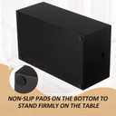 Henoyso 5 x 8 Inch Index Card Holder Set, Bamboo Organizer Box with 50 Dividers & 2 Sheets Alphabet Number Stickers File Note Holders, Holds 1200 Cards for Office Business Home Kitchen, Black
