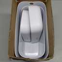 Cesun Small Bathroom Trash Can with Lid Soft Close, Step Pedal, 5 Liter / 1.3 Gallon Stainless Steel Garbage Can with Removable Inner Bucket, Waste Basket for Bathroom, Bedroom (White)