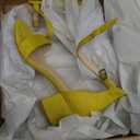 PARTY Women's Open Toe Ankle Strap Low Block Chunky Heels Sandals 5.5