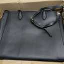 LOVEVOOK Laptop Tote Bag for Women, 17.3 Inch Large Capacity Work Bags Briefcase Purse with Multiple Pockets & Large Bottle Holder, Vegan Leather Business Office Computer Bag for Teacher, Black