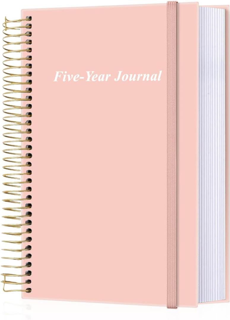 5 Year Journal | One Line a Day Jouranl | Quick and Easy Five Year Daily Journal System | Five Year Day by Day Planner for Woman & Man, 5.8" x8.5", Pink