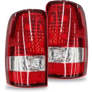 Red Tail Lights Compatible With 2000-2006 Suburban 1500 2500 Tahoe Yukon Taillights W/O Bulbs Rear Brake Lamps GM2819199 GM2818199