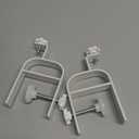 No Drill Over Vertical Blinds Curtain Rod Brackets for Inside & Outside Mounted, Heavy Duty Adjustable Holder Fits 0.75-2" Headrail, Tool-Free No Wall Damage Rental Essentials (White, 2 Pack)