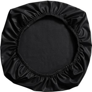 Waterproof Office Desk Chair Seat Cover, PU Leather Chair Covers, Stretchable Rotating Computer Chair Slipcovers Protector, Removable Washable Chair Covers, Black