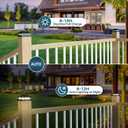 8 Pack Solar Post Cap Lights, 4x4 Fence Post Solar Lights, Waterproof Outdoor Post Lights for Garden Patio Porch, Warm/Neutral/Cool White Lighting, for Vinyl/Wooden Posts
