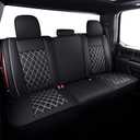 Aierxuan Car Rear Seat Covers with Waterproof Leather, Automotive Vehicle Cushion Cover for Cars SUV Pickup Truck Fit for 2009-2025 Ford F150 and 2017-2025 F250 F350 F450 Black Rear seat Cover