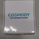 Cosmody Rechargeable LED Drawing Board for Kids, Large 16" Light Up Drawing Pad with 8 RGB Colors & 6 Dynamic Modes, Neon Art Dry Erase Board with Tracing Book & 7 Markers,Creative Gift for Girls Boys