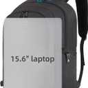 Tzowla Travel Laptop Backpack Water Resistant Anti-Theft Bag with Giant Tumbler Holder Pocket and Lock 15.6 Inch Computer Business Backpacks for Women Men Work College,Casual Daypack(Black)