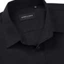Alimens & Gentle Men's Short Sleeve Dress Shirts Wrinkle Free Untucked Casual Button Down Shirt (Black, XXXL)