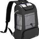 CURMIO Travel Carrying Bag for Portable Oxygen Concentrators, Universal POC Backpack with Mesh Panels for Breathability, Compatible for Inogen, Oxygo, Caire Units, for on-The-go, Black, Bag Only