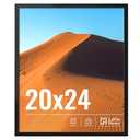 LaVie Home 20x24 Picture Frame for Wall Display, 20x24 Black Picture Frame with HD Plexiglas, 20 x 24 Poster Frame 1 Pack, Display Frame for Vertical or Horizontal, Classic Collection