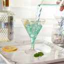 Liacere 24 Pack Gold Plastic Martini Glasses - 6.25oz Disposable Cocktail Glasses - Plastic Margarita Glasses Perfect for Wedding & Mother's Day & Summer Party