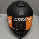 TRIANGLE Motorcycle Helmets Full Face Motorcycle Helmet for Men & Women with Tinted and Clear Visor Meet Dot Approved (Black, L)