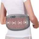 Comfier Heating Pad with Massager,Back Massager with 2 Heat Levels & 3 Massage Modes,Heating Pads for Cramps,Heated Massage Belt for Abdominal, Lumbar,Fit for Women,Men Gray (1 Count (Pack of 1))