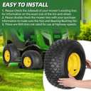 (2-Pack) 20x8.00-8 Rear Tire and Wheel Assemblies - 4 Ply Tubeless Tire Compatible Replacement for Riding Lawn Mowers - 3/4" Borehole, 3.5" Offset Hub and 3/16" Keyway
