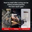 Metal Glue,Muffler Repair kitWaterproof Sealing Epoxy Adhesive, Liquid Metal Filler,The Strongest for Metals Plastics Steel Ceramics Fiberglass