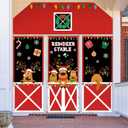 Newwiee 4 Pcs Large Christmas Reindeer Door Cover Set Elk Classroom Door Decoration Christmas Reindeer Background Banner Xmas Deer Party Decor for Wall Window Classroom Office Home Indoor Outdoor