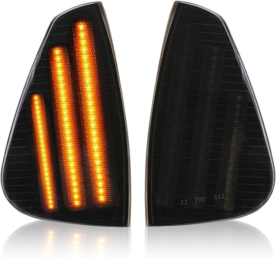 Pair Side Marker Lights Compatible with 2006-2010 Charger Smoke Lens Amber Light Signal Corner Lights 4806218AD 4806219AD