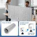 48" Desktop Privacy Screen - Sound Absorbing Felt Panel, Clamp-On Foldable Office Divider for Desk, Silver Gray