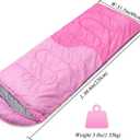 Sleeping Bag - 3 Seasons for Adults Kids Boys Girls Camping Hiking - Warm Cold Weather Lightweight Portable with Compression Bag for Backpacking in Spring, Summer, Fall and Winter