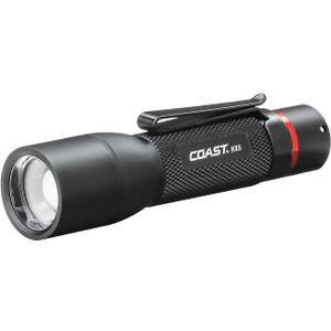 COAST HX5 360 Lumen LED Flashlight, Pure Beam Focusing, Slide Focus, Pocket Clip, Weatherproof, Pocket Sized, Battery Included