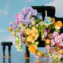 Flower Bouquet Grand Piano Building Blocks Set, 841PCS Music Instruments Bricks Set, Gifts for Adults and Kids (Piano)
